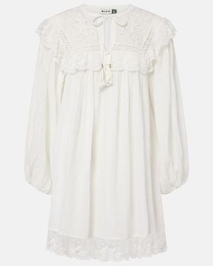 RIXO London Minikleid Inez Aus Baumwolle - Weiß