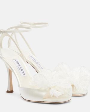 Jimmy Choo Mimmi Satin Sandals - White