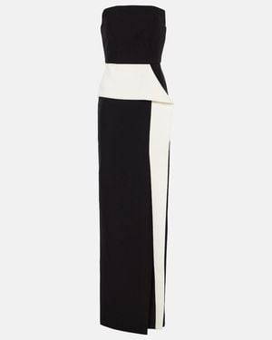Roland Mouret Strapless Crepe Gown - White
