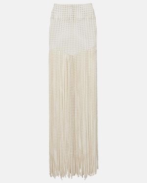 Alaïa Trompe L'Oil Wide-Leg Trousers - White