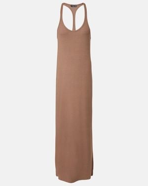 Tom Ford Racerback Jersey Maxi Dress - Brown