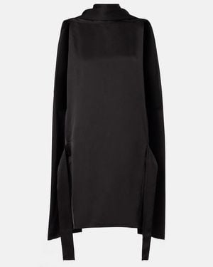 TOTEME Cocoon Deconstructed Satin Minidress - Black