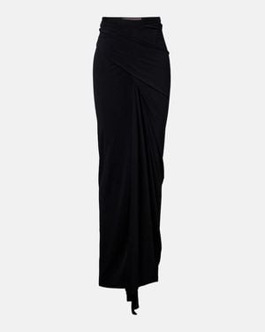 Rick Owens Lilies Jersey Maxi Skirt - Black