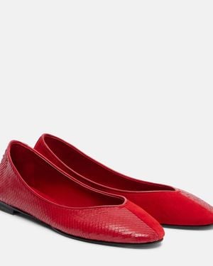 Jacquemus Ballerines Leather Ballet Flats - Red