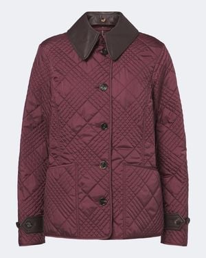 Burberry Chaqueta Fernleigh Acolchada Con Piel - Morado