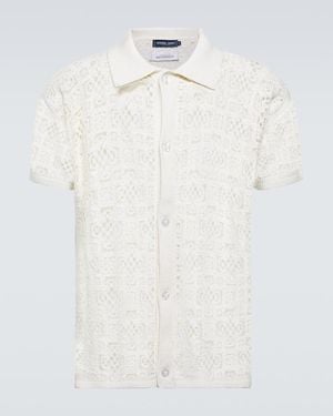 Frescobol Carioca Raul Crochet Cotton Shirt - White