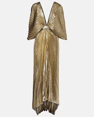 Roberto Cavalli Asymmetric Silk-Blend Lame Gown - Metallic