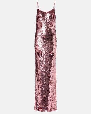 The New Arrivals Ilkyaz Ozel Sequined Gown - Red