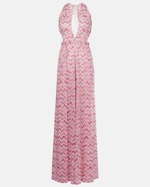 Missoni Zigzag Halterneck Jumpsuit - Pink