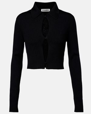 Jil Sander Cardigan Aus Schurwolle - Schwarz
