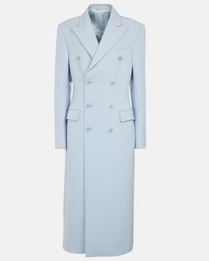 Wardrobe NYC Abrigo De Lana Doble Botonadura - Azul