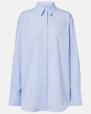 TOTEME Oversized Cotton And Linen Shirt - Blue