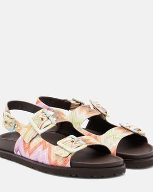 Missoni Mia Zigzag Slingback Sandals - Black