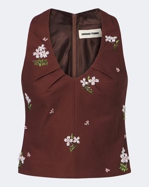 ShuShu/Tong Verziertes Top Aus Baumwolle - Braun