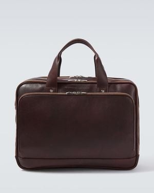 Brunello Cucinelli Leather Briefcase - Brown