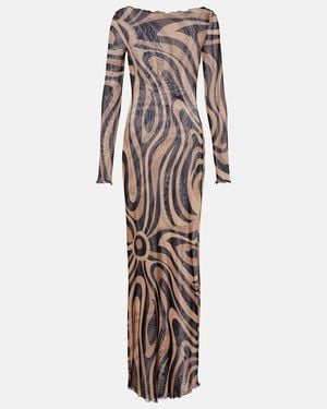 PUCCI Marmo Tulle Maxi Dress - Natural