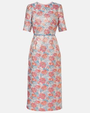 Markarian Metallic Brocade Cocktail Dress - Pink