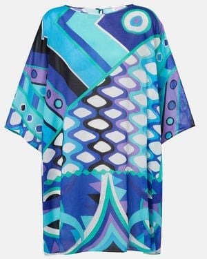 PUCCI Caftan Vivara De Algodon - Azul
