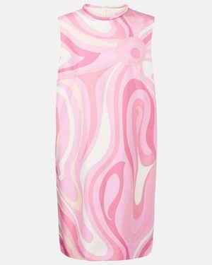 PUCCI Marmo Silk Minidress - Pink
