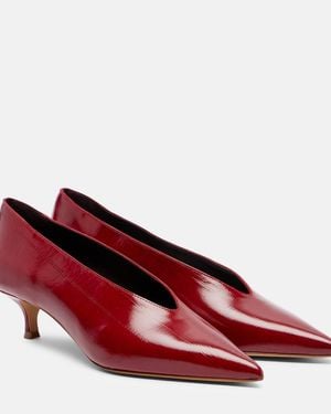 Le Monde Beryl Babouche 40 Leather Pumps - Red