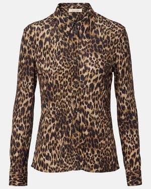 Nili Lotan Celestine Leopard-Print Shirt - Brown