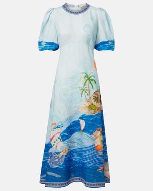 long sleeve wrap dress Anna Kosturova | Silk Long Sleeve Wrap Dress Chartreuse Emerald| Tie Dye main image 0