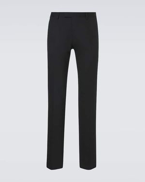 Lardini Wool Tuxedo Trousers - Black