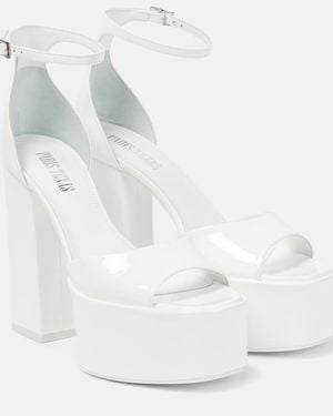 Paris Texas Tatiana Patent Leather Platform Sandals - White