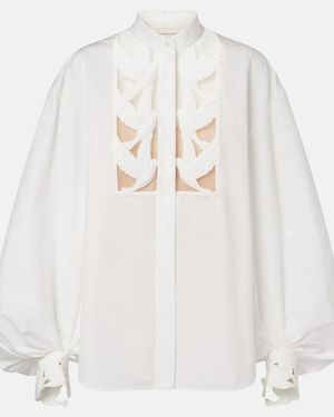 Zimmermann Luna Applique Cotton Blouse - White