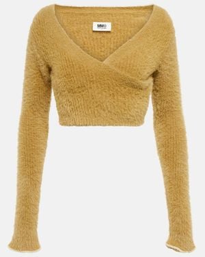 MM6 by Maison Margiela Knit Crop Top - Yellow