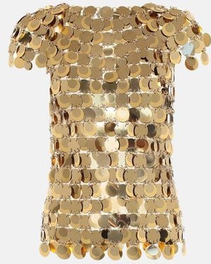 Rabanne Chainmail Sequin Top - Metallic