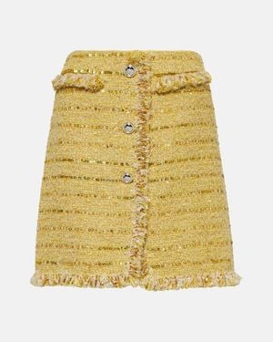 Giambattista Valli Fringed Boucle Miniskirt - Yellow