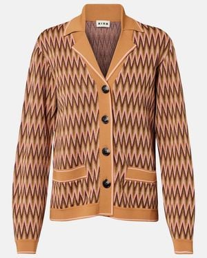 RIXO London Cardigan Quinley Aus Jacquard - Braun