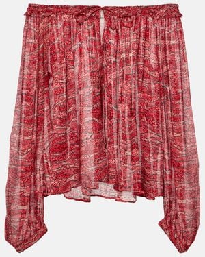 Isabel Marant Vutti Chiffon Top - Red