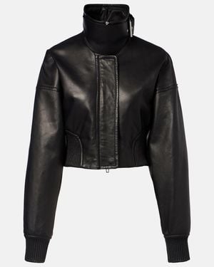 Sportmax Ossido Leather Blouson Jacket - Black