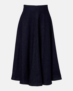 Altuzarra Varda Denim Midi Skirt - Blue