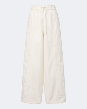 Bottega Veneta Cotton Toile Wide-Leg Trousers - White