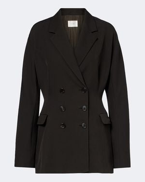 The Row Ciro Double-Breasted Virgin Wool Blazer - Black