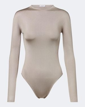 Alaïa Silk-Blend Bodysuit - Natural