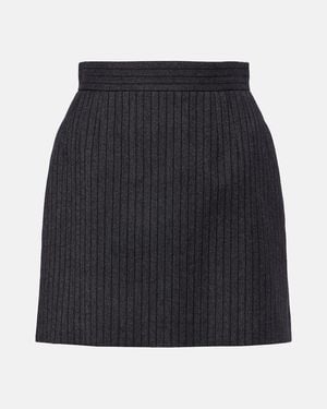 Versace Minirock Aus Schurwoll-Twill - Schwarz