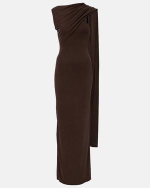 AYA MUSE Cedar Draped Maxi Dress - Brown