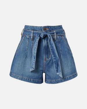 Veronica Beard Jaylen Denim Shorts - Blue