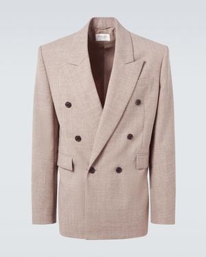 Saint Laurent Wool Suit Jacket - Natural