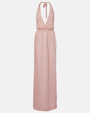 Melissa Odabash Mariah Lame Maxi Dress - Pink