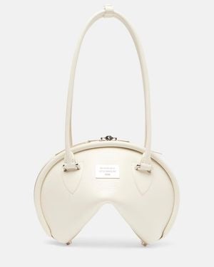 Acne Studios Bolso Al Hombro Bowlina Small De Piel - Blanco