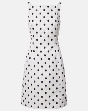 Patou Polka-Dot Minidress - White