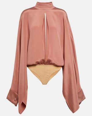 Tom Ford Body con aberturas y manga ancha - Rosa