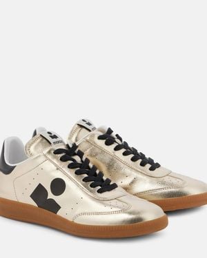 Isabel Marant Metallic Leather Kaycee Sneakers Shoes