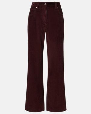 Brunello Cucinelli Monili Corduroy Straight Pants - Purple