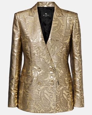 Etro Paisley Brocade Blazer - Natural